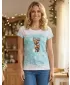 Premium-Weihnachts-T-Shirt für Damen ALTISPORT VOJ/ALWVN3TR06 BLAU
