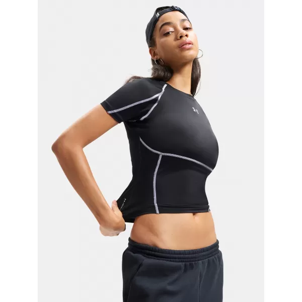  Damen-T-Shirt UNDER ARMOUR HEATGEAR ELITE SS 6015368-008 SCHWARZ 
