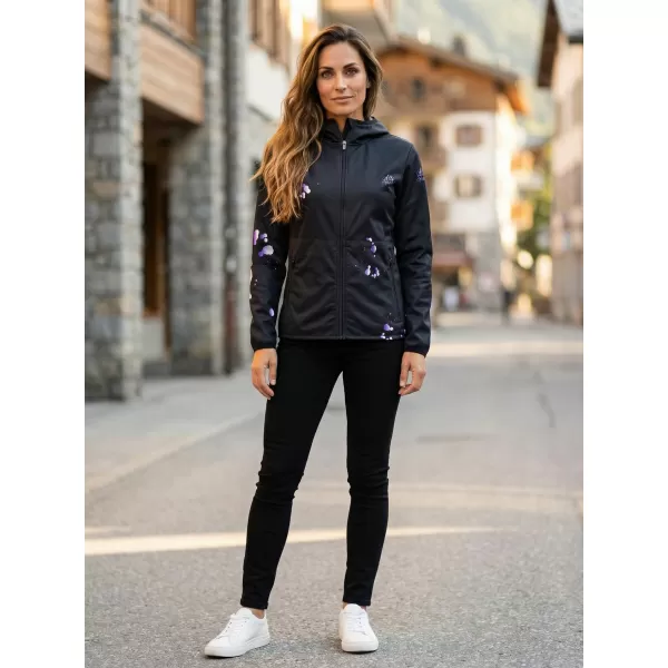  Premium-Softshelljacke für Damen ALTISPORT VOJ/ALW077JACK01 SCHWARZ/LILA 