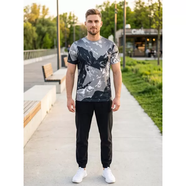  Premium-T-Shirt für Herren ALTISPORT VOJ/ALM131TR01 GRAU/SCHWARZ 