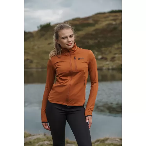  Powerfleece-Sweatshirt für Damen NORDBLANC SEDGE NBWFL8291 BRAUN 