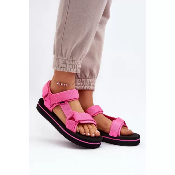  Damensandalen LEE COOPER LCW-23-34-2613 SCHWARZ/FUCHSIA 