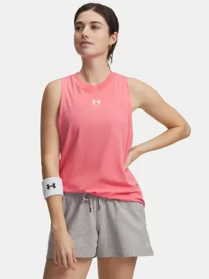 Damen-Tanktop UNDER ARMOUR UA RIVAL MUSCLE TANK 1383659-600 ROSA