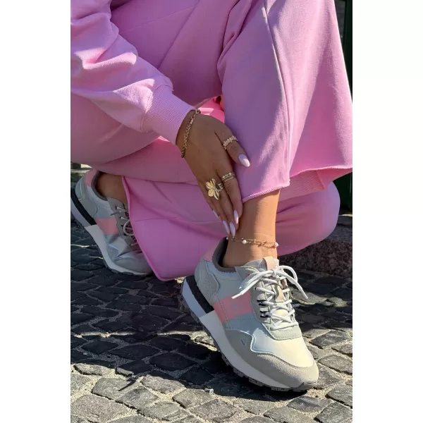  Damen-Sneaker BIG STAR RR274243 ROSA/GRAU Big Star Shoes 