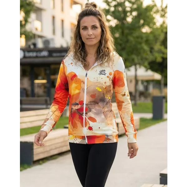  Hochwertiges Damen-Sweatshirt mit Reißverschluss ALTISPORT VOJ/ALW127MI02 ORANGE 