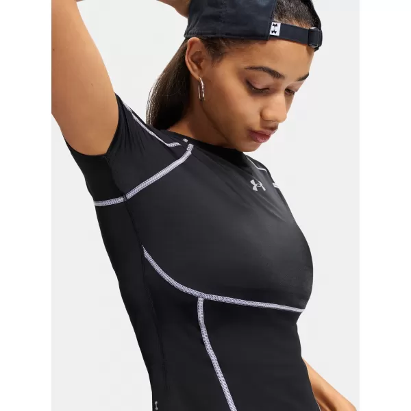  Damen-T-Shirt UNDER ARMOUR HEATGEAR ELITE SS 6015368-008 SCHWARZ 