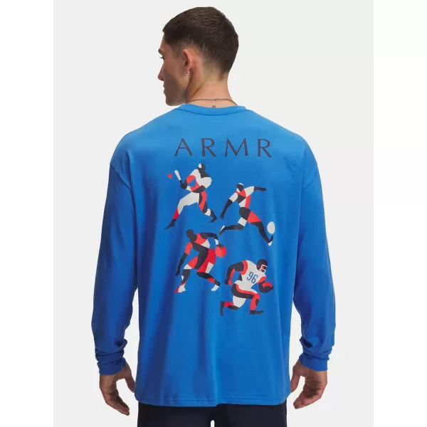  Herren-T-Shirt UNDER ARMOUR UA HWT MODERN SPORT OS LS 6004885-402 BLAU 