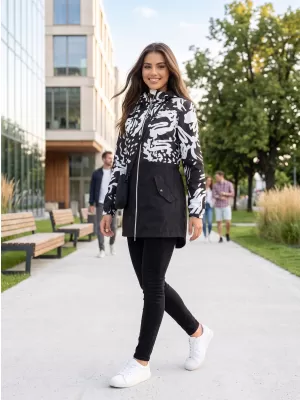 Damenjacke KIXMI ZIANA SCHWARZ/WEIß