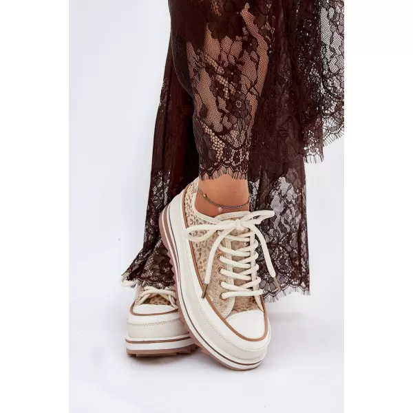  Damen-Sneaker S.BARSKI BF51-101 BEIGE 