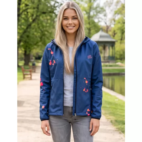  Premium-Softshelljacke für Damen ALTISPORT VOJ/ALW077JACK01 MARINEBLAU/ORANGE 