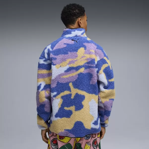 Herrenjacke PUMA DYLAN POLAR FLEECE JACKET 632826-01 LEINWAND/AOP 