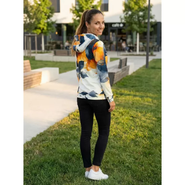  Hochwertiges Damen-Sweatshirt mit Reißverschluss ALTISPORT VOJ/ALW127MI02 SCHWARZ/ORANGE 