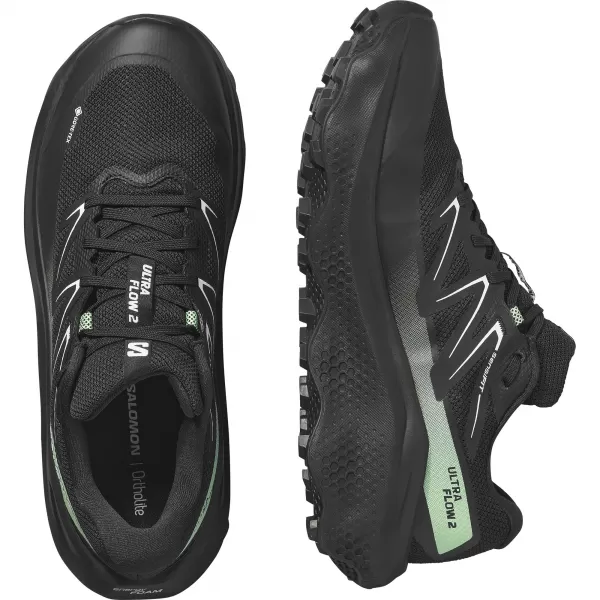  Herrenschuhe SALOMON ULTRA FLOW 2 GTX L47981400 SCHWARZ/SCHWARZ/PATINAGRÜN 