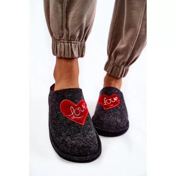  Damenhausschuhe BIG STAR KK276019 SCHWARZ/ROT Big Star Shoes 