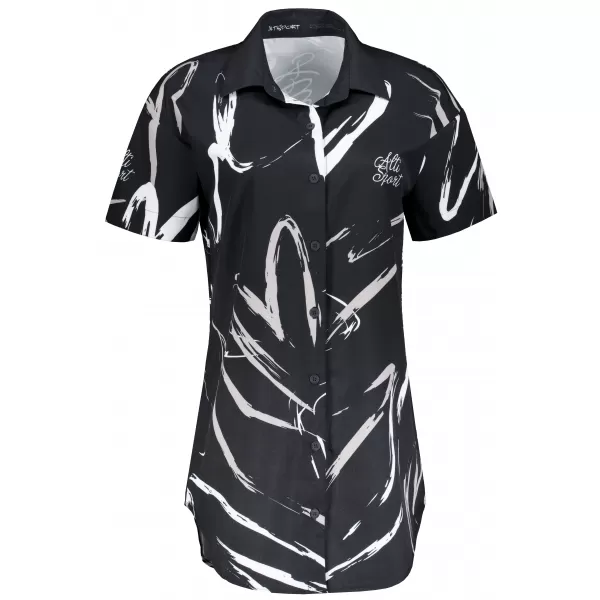  Premium-Shirt für Damen ALTISPORT VOJ/ALW049KOS01 SCHWARZ UND WEIß 