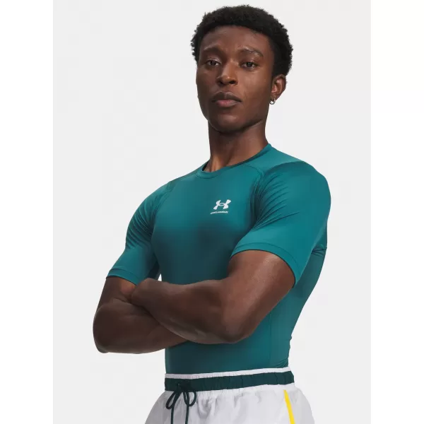  Herren-T-Shirt UNDER ARMOUR UA HG ARMOUR COMP SS GRÜN 