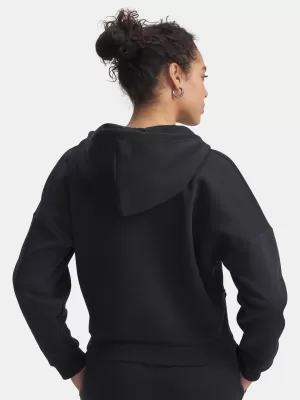 Damen-Sweatshirt UNDER ARMOUR RIVAL FLC PIPED HZ HOODIE 6003707-005 SCHWARZ