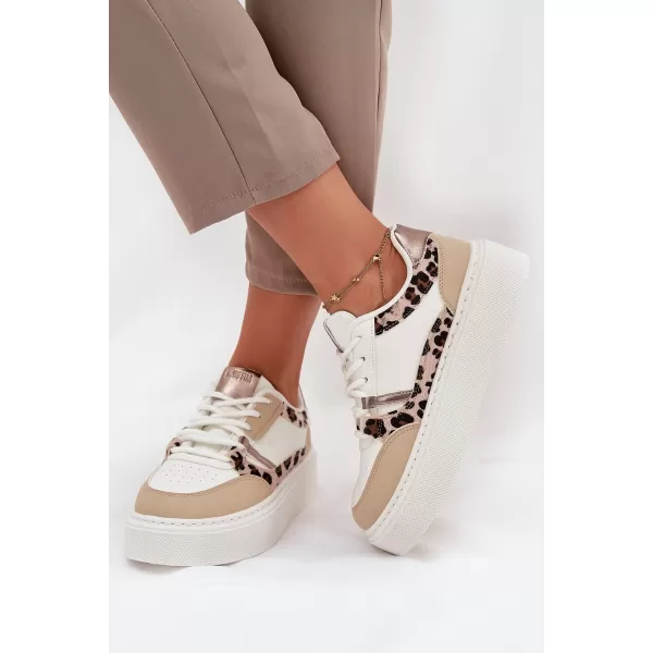  Damen-Sneaker BIG STAR SS274357 WEISS/BEIGE Big Star Shoes 