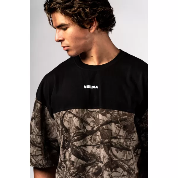  Übergroßes T-Shirt POWER 898 HELLBRAUN CAMO Nebbia 