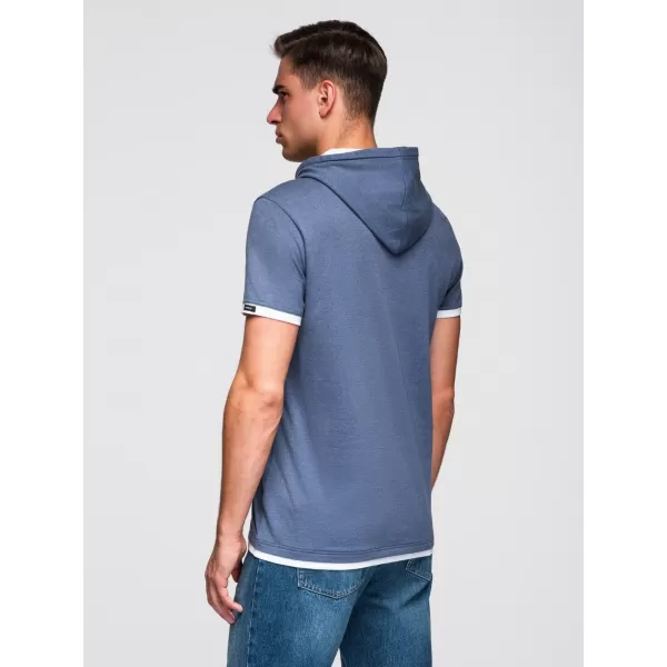  Herren-T-Shirt OMBRE OM-TSCT-0256 DUNKELBLAUE MELANGE 