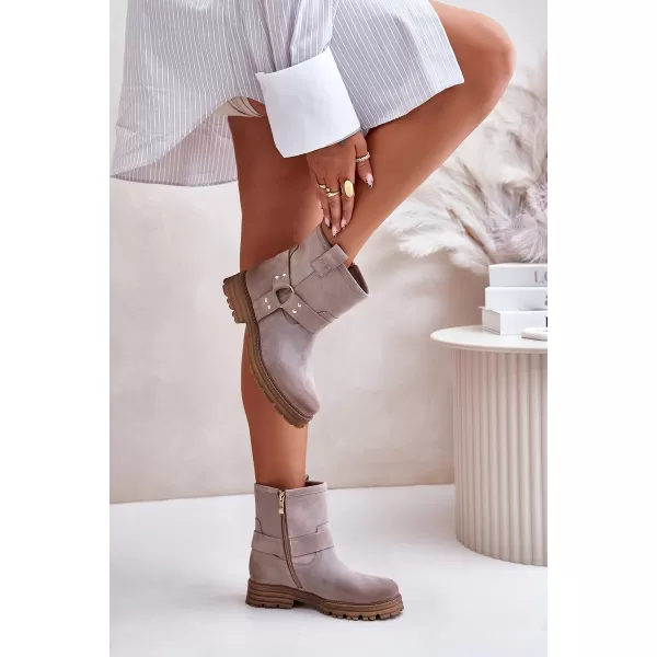  Damenschuhe mit Absatz BOTO CAPPUCINO 33658 VELOURS 