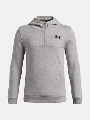 Jungen-Sweatshirt UNDER ARMOUR UA RIVAL LW 1/4 ZIP HOODIE 6009316-011 GRAU