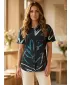 Premium-Shirt für Damen ALTISPORT VOJ/ALW049KOS01 SCHWARZ UND BLAU
