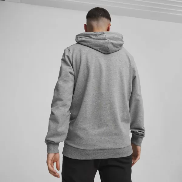  Herren -Sweatshirt PUMA TEAMGOAL CASUALS HOODY 658618_33 MITTELGRAUES HEATHER/WEIß 