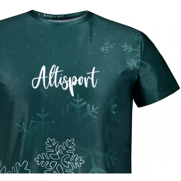  Herren-Weihnachtsshirt Premium ALTISPORT VOJ/ALMVN8TR06 GRÜN 