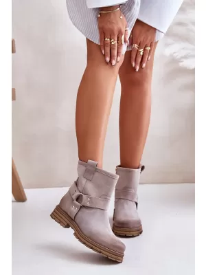 Damenschuhe mit Absatz BOTO CAPPUCINO 33658 VELOURS