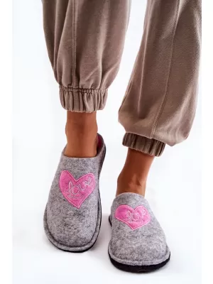 Damenhausschuhe BIG STAR KK276020 GRAU/ROSA Big Star Shoes