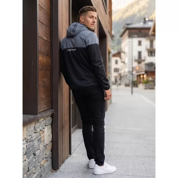  Premium-Softshelljacke für Herren ALTISPORT VOJ/ALM051JACK01 GRÄULICHES SCHWARZ 