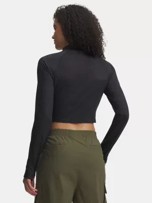 Damen-T-Shirt UNDER ARMOUR MERIDIAN SUEDE EFFECT LS 6007020-001 SCHWARZ