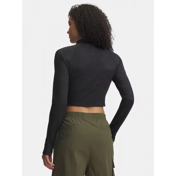  Damen-T-Shirt UNDER ARMOUR MERIDIAN SUEDE EFFECT LS 6007020-001 SCHWARZ 