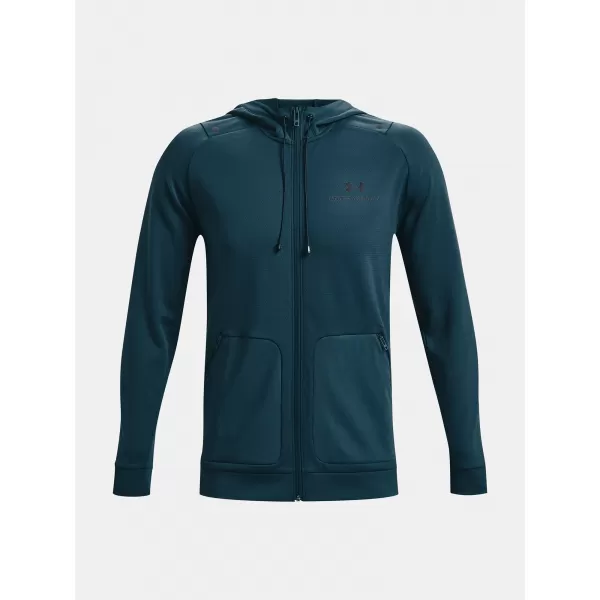  Herren-Sweatshirt UNDER ARMOUR RUSH ALL PURPOSE FZ HD BLAU 
