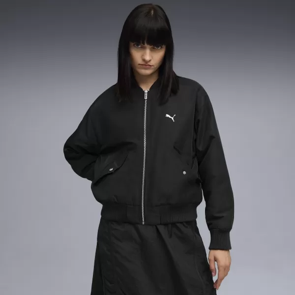 Damenjacke PUMA T7 SATIN BOMBER JACKET 632168-01 PUMA SCHWARZ 