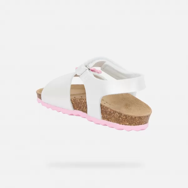  Sandalen für Mädchen GEOX CHALKI B552RD000NFC1000 WEIß 