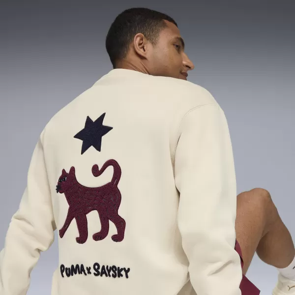  Sweatshirt PUMA UNISEX X SAYSKY LS KNIT 527557-87 ALPINER SCHNEE 