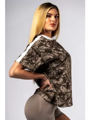 T-Shirt mit entspannter Passform POWER 894 HELLBRAUN CAMO Nebbia