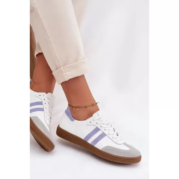  Damen-Sneaker ZAZOO N1068 WEIß/BLAUVIOLETT 