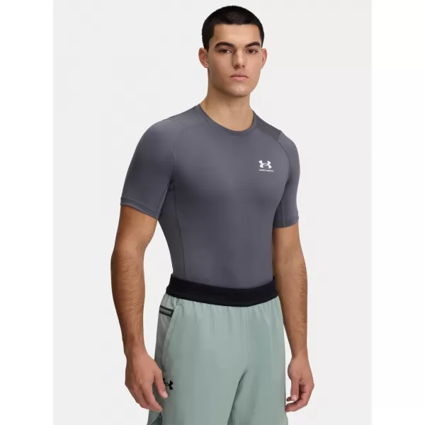  Herren-T-Shirt UNDER ARMOUR HG ARMOUR COMP SS 1361518-025 GRAU 