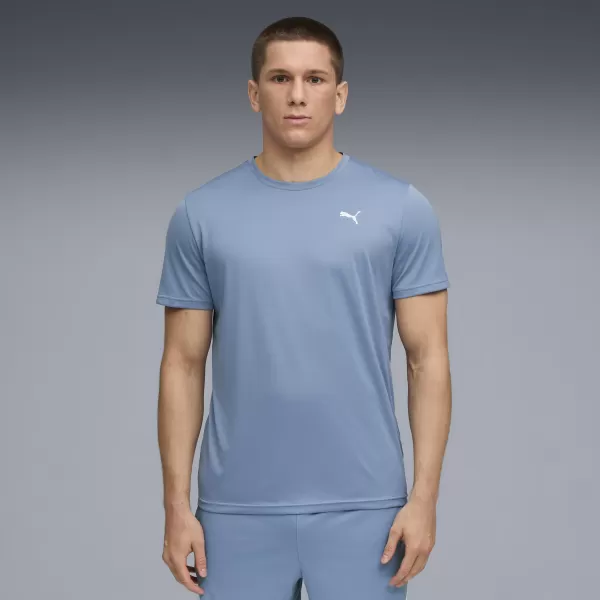  Herren-T-Shirt PUMA M TAD ESS POLY TEXTURE TEE 527155-34 KÜHLES BLAU 