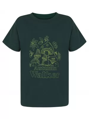 Kinder-T-Shirt HUSKY TEE MUSHROOM K DUNKELGRÜN