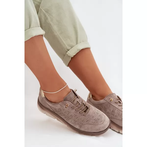  Damen-Sneaker SERGIO LEONE SP-002 BRAUN 
