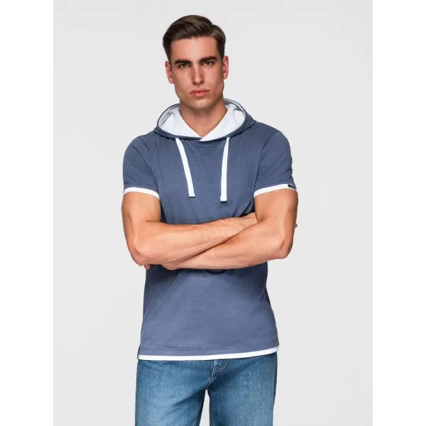  Herren-T-Shirt OMBRE OM-TSCT-0256 DUNKELBLAUE MELANGE 