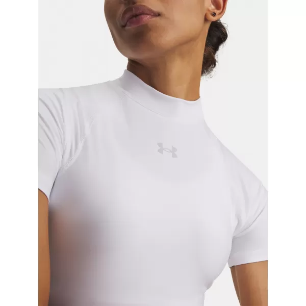  Damen-T-Shirt HEATGEAR CROP MOCK SS 6010006-100 WHITE Under Armour 