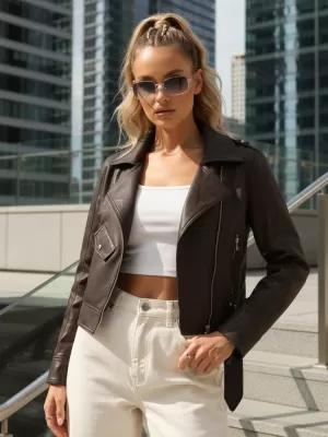 Damenjacke DSTREET TY5647 BRAUN