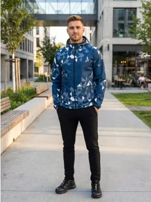 Premium-Softshelljacke für Herren ALTISPORT VOJ/ALM108JACK01 MARINEBLAU/WEIß