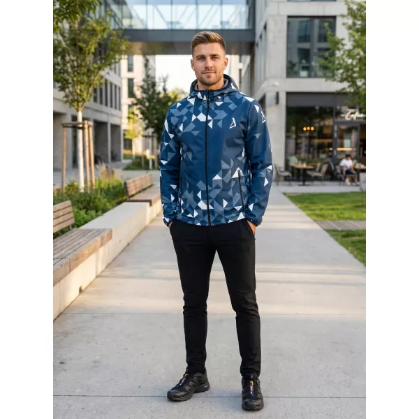  Premium-Softshelljacke für Herren ALTISPORT VOJ/ALM108JACK01 MARINEBLAU/WEIß 