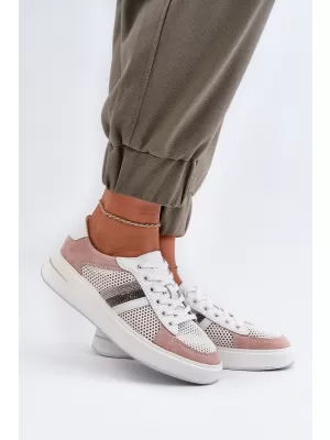 Damen-Sneaker D&A LR110 WEIß/ROSA